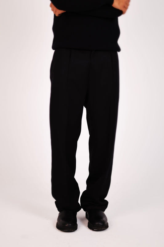 Black Straight Fit Suit Pants