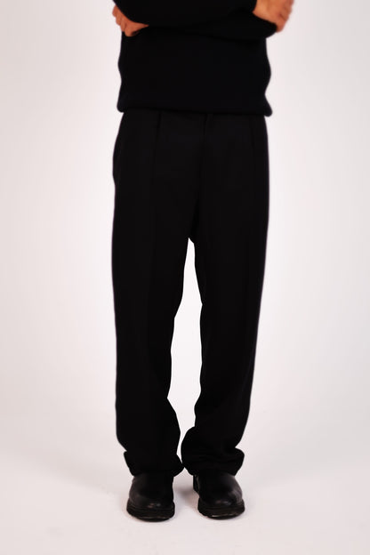 Black Straight Fit Suit Pants