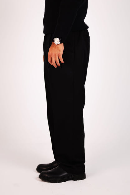 Black Straight Fit Suit Pants