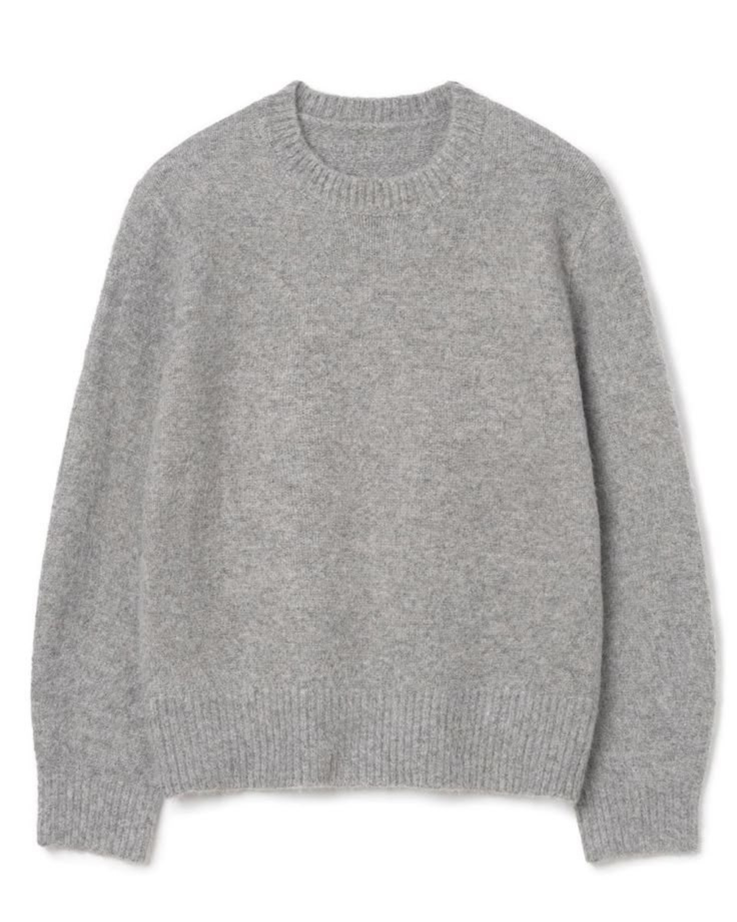 Grey Round Neck Tricot Sweater