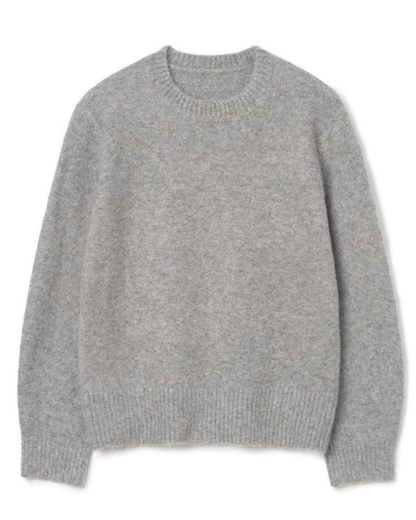 Grey Round Neck Tricot Sweater