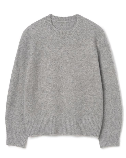 Grey Round Neck Tricot Sweater