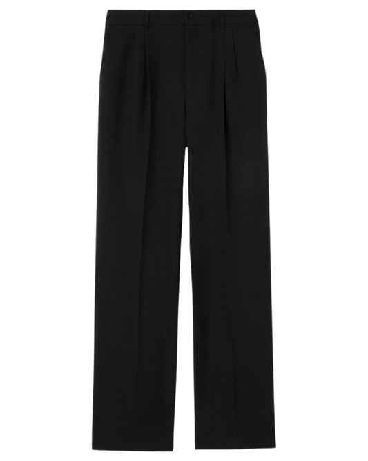 Black Straight Fit Suit Pants