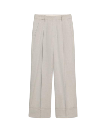 Women Basic Beige Suit Pants