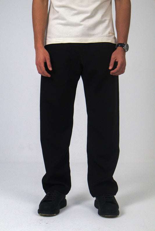 Black Straight Fit Suit Pants